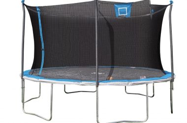 Bounce Pro 14ft Trampoline And Enclosure With Basketball Hoop Just $189 (Reg. $259)!